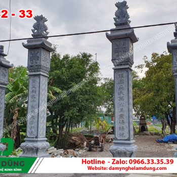 Cột cổng đá đình chùa XC2-33