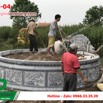 Mẫu mộ tròn đá XMT-04