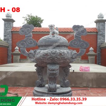 Mẫu lư hương đá XLH-08