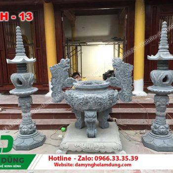 Mẫu lư hương đá XLH-13